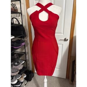 Stunning Hybrid & Company Red Bodycon Dress - Size S